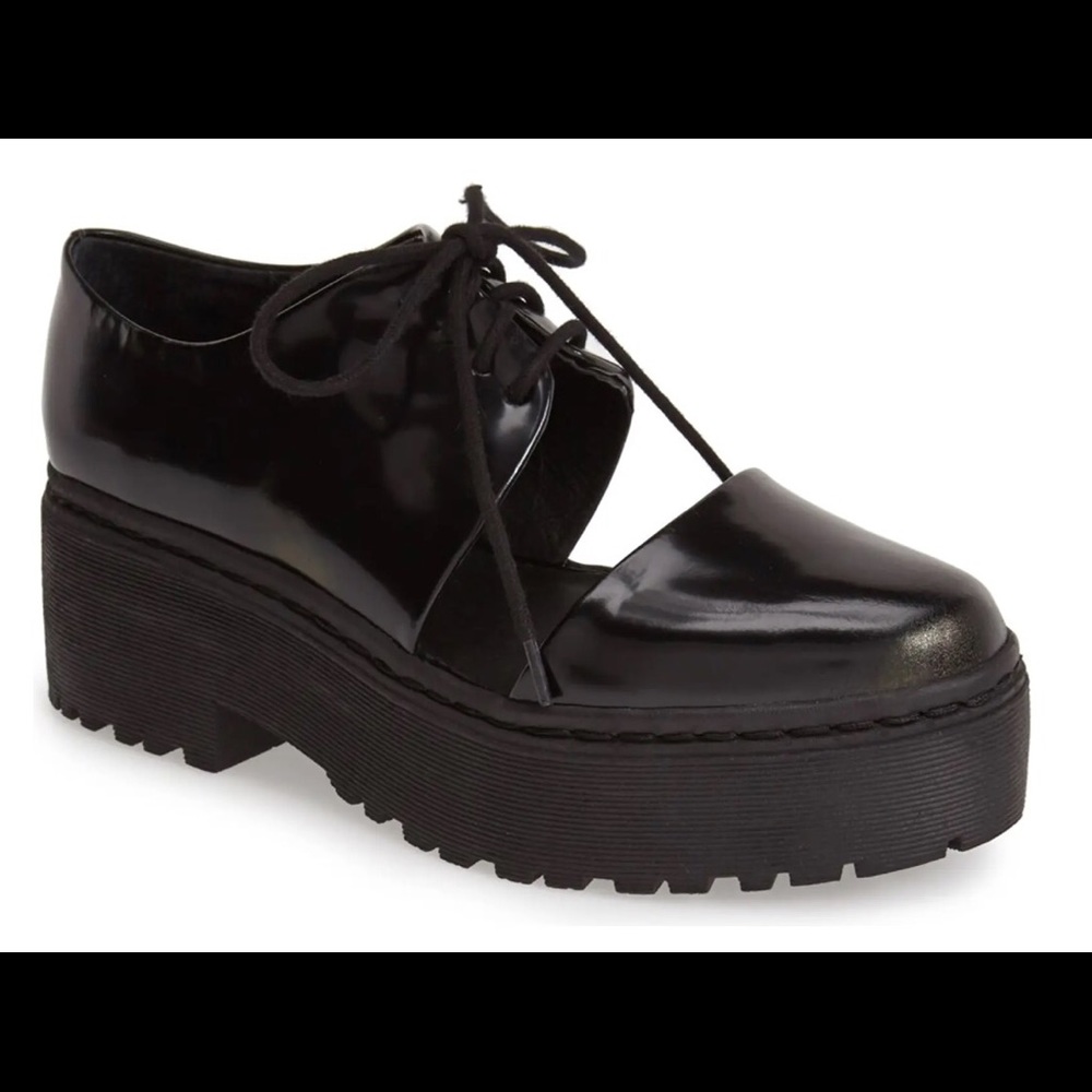 JEFFREY CAMPBELL - Casimir Leather Platform Oxford